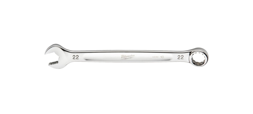 Milwaukee 45-96-9522 Combination Wrench, Metric, 22 mm Head, 11.61 in L, 12-Point, Steel, Chrome