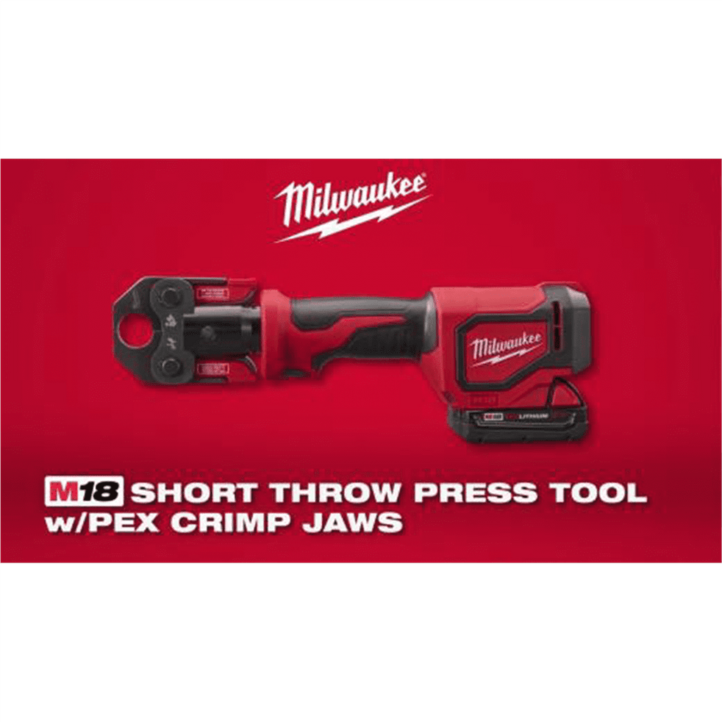 Milwaukee Tool M18 Short Throw Press Tool Kit with PEX Crimp Jaws
