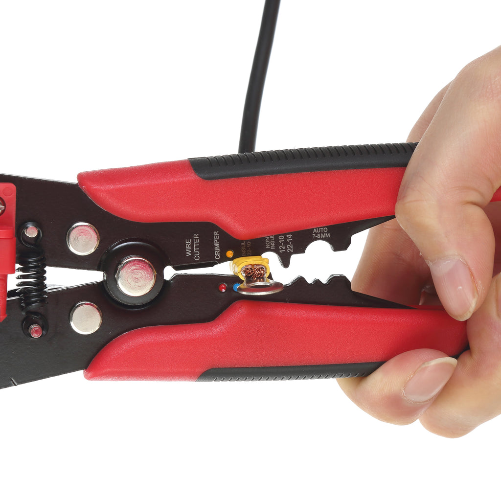 Hyper Tough 8 Self-Adjusting Wire Stripper 8TD0016D, New, 0.75 lb