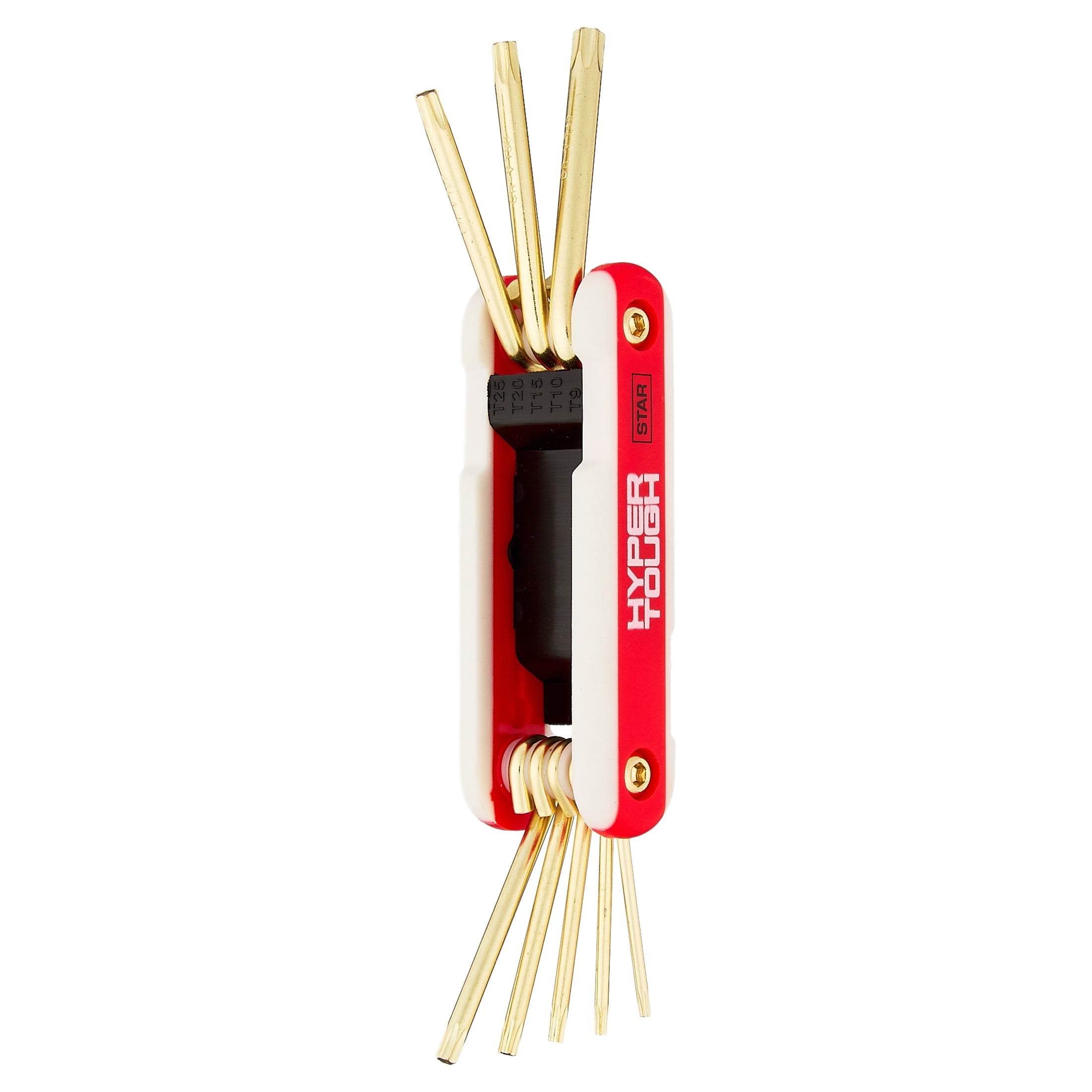 Hyper Tough Heavy-Duty Folding Star Hex Key Set, 8 Pieces