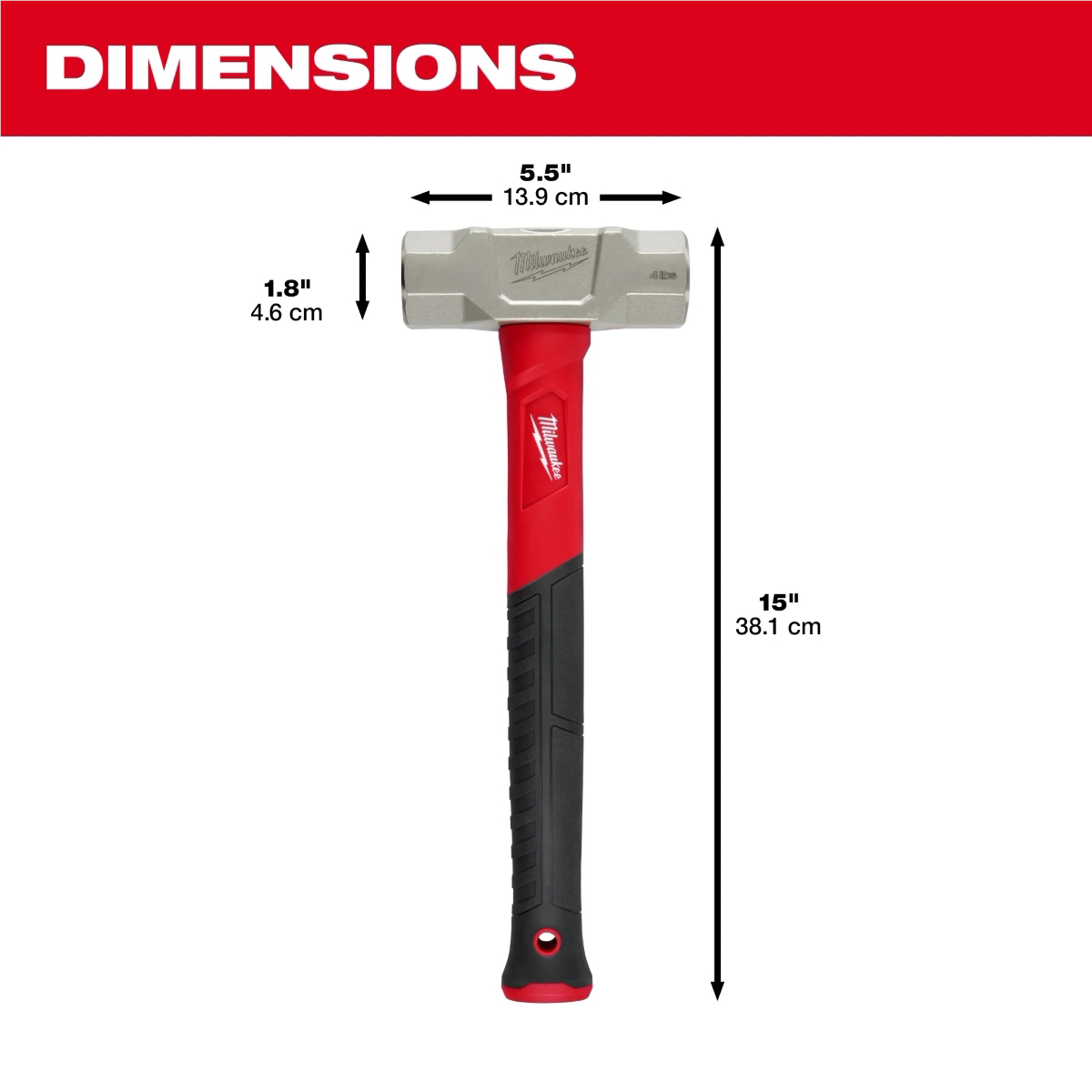 Milwaukee Tool 4lb Fiberglass Engineer Hammer