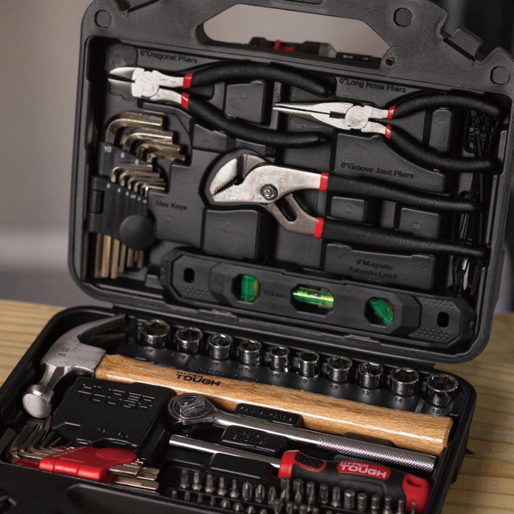 Hyper Tough 110-Piece Home Project Tool Set with Storage Case