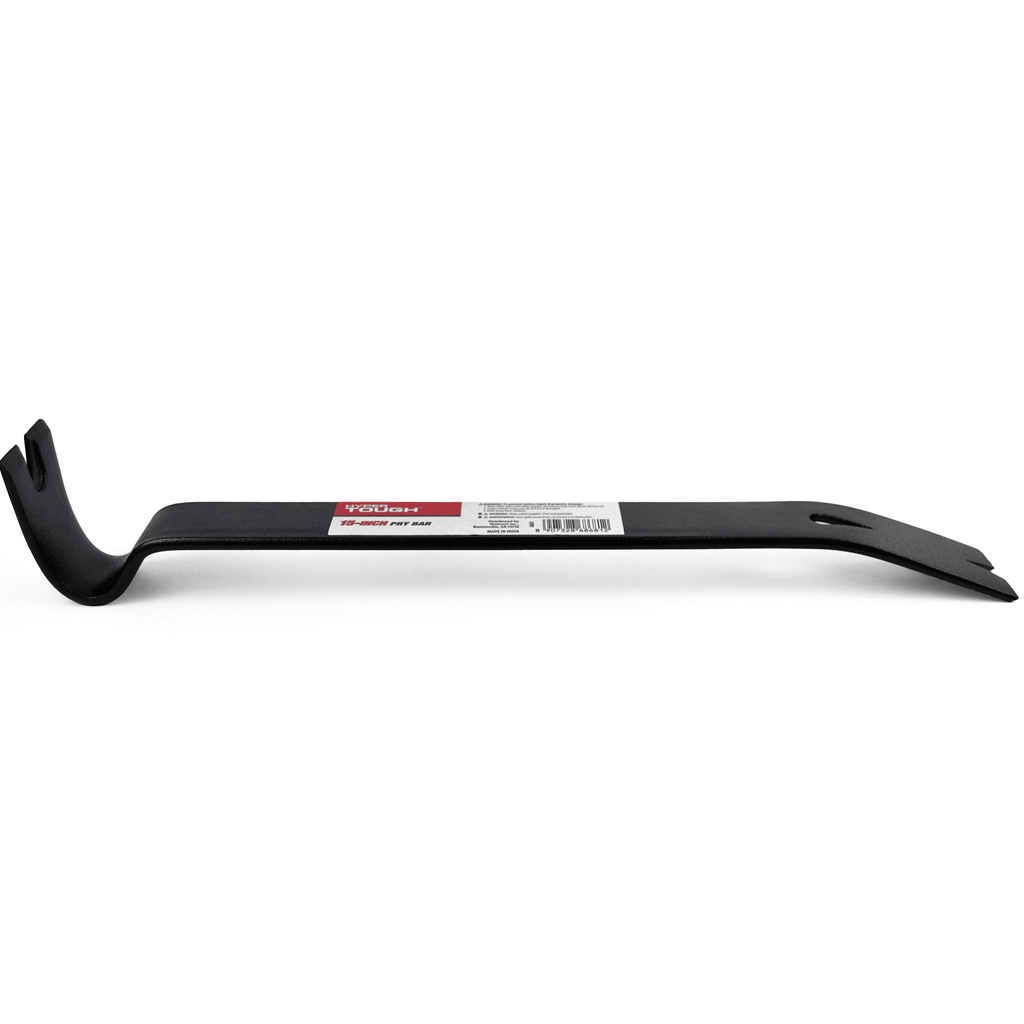 Hyper Tough 15-Inch Utility Pry Bar, Nail Puller & Crowbar, Drop Forged Heat-Treated Carbon Steel