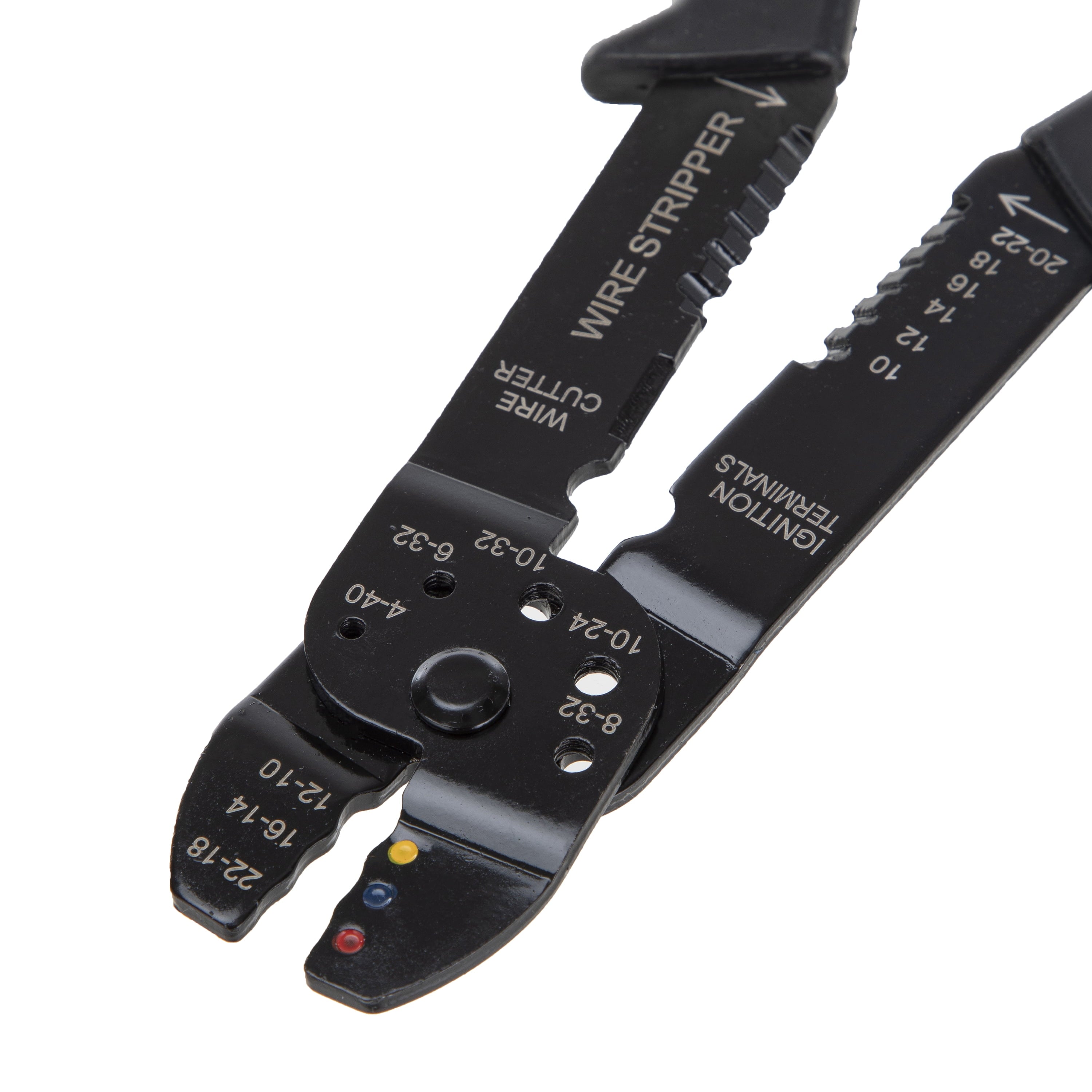 Hyper Tough Wire Stripper / Crimper and 25 Piece Terminal Set TD21802B, New, 8 oz