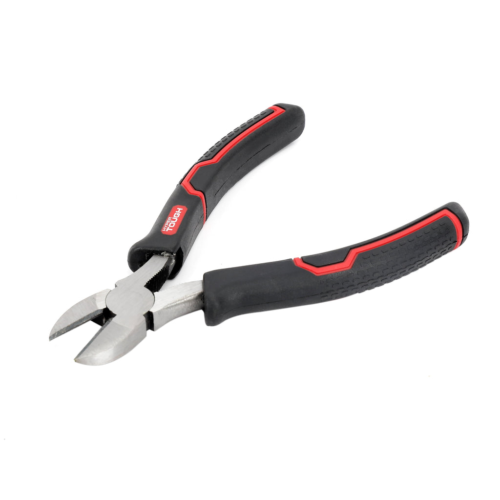 Hyper Tough 6-Inch Diagonal Cutting Pliers with Ergonomic Soft Grip Handles