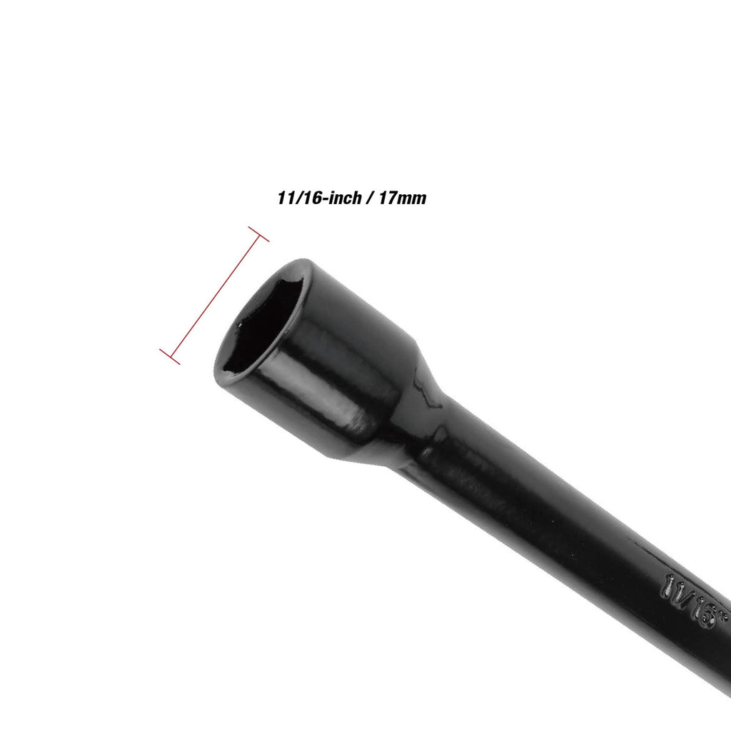 Hyper Tough 18-inch Durable Carbon Steel Lug Wrench for Tire Replacement