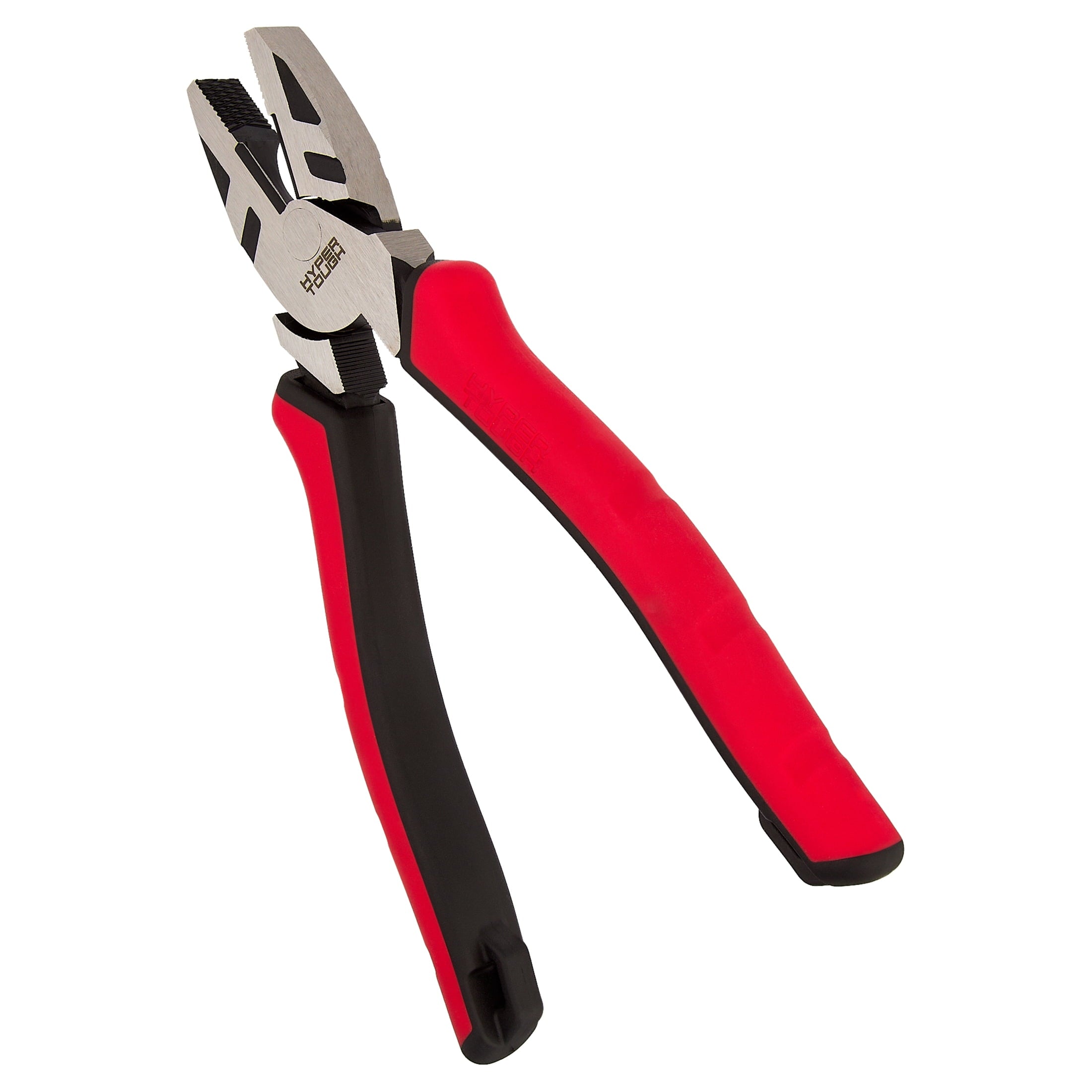 Hyper Tough 8-inch High Leverage Linesman Pliers with Dual Material Comfort Grips