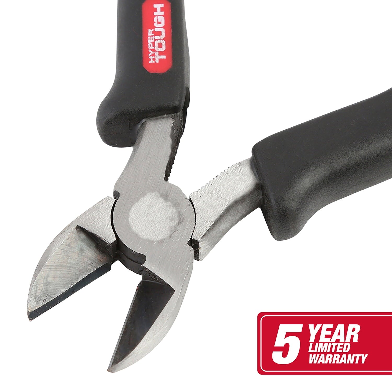 Hyper Tough 6-Inch Diagonal Cutting Pliers with Ergonomic Soft Grip Handles