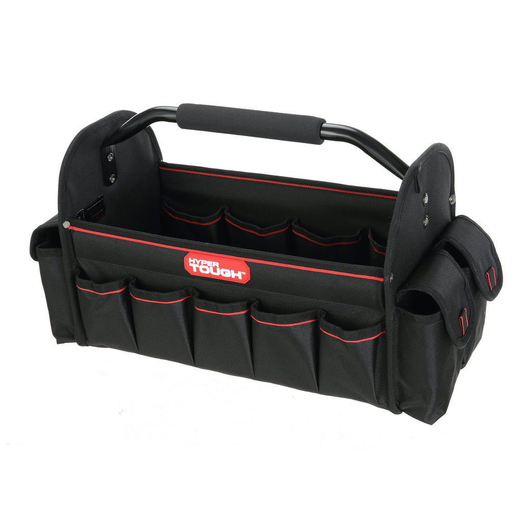 Hyper Tough 16-inch Open Top Tote with Soft Grip Handle