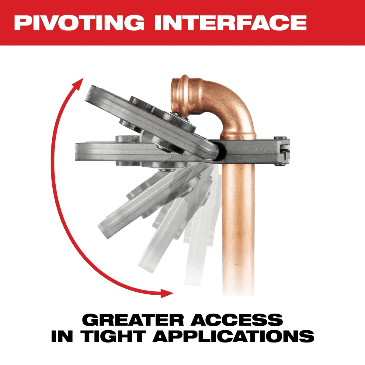 Milwaukee Tool 2-1/2 Inch - 4 Inch CTS-V Pivoting Press Ring Kit for M18 FORCE LOGIC Press Tools