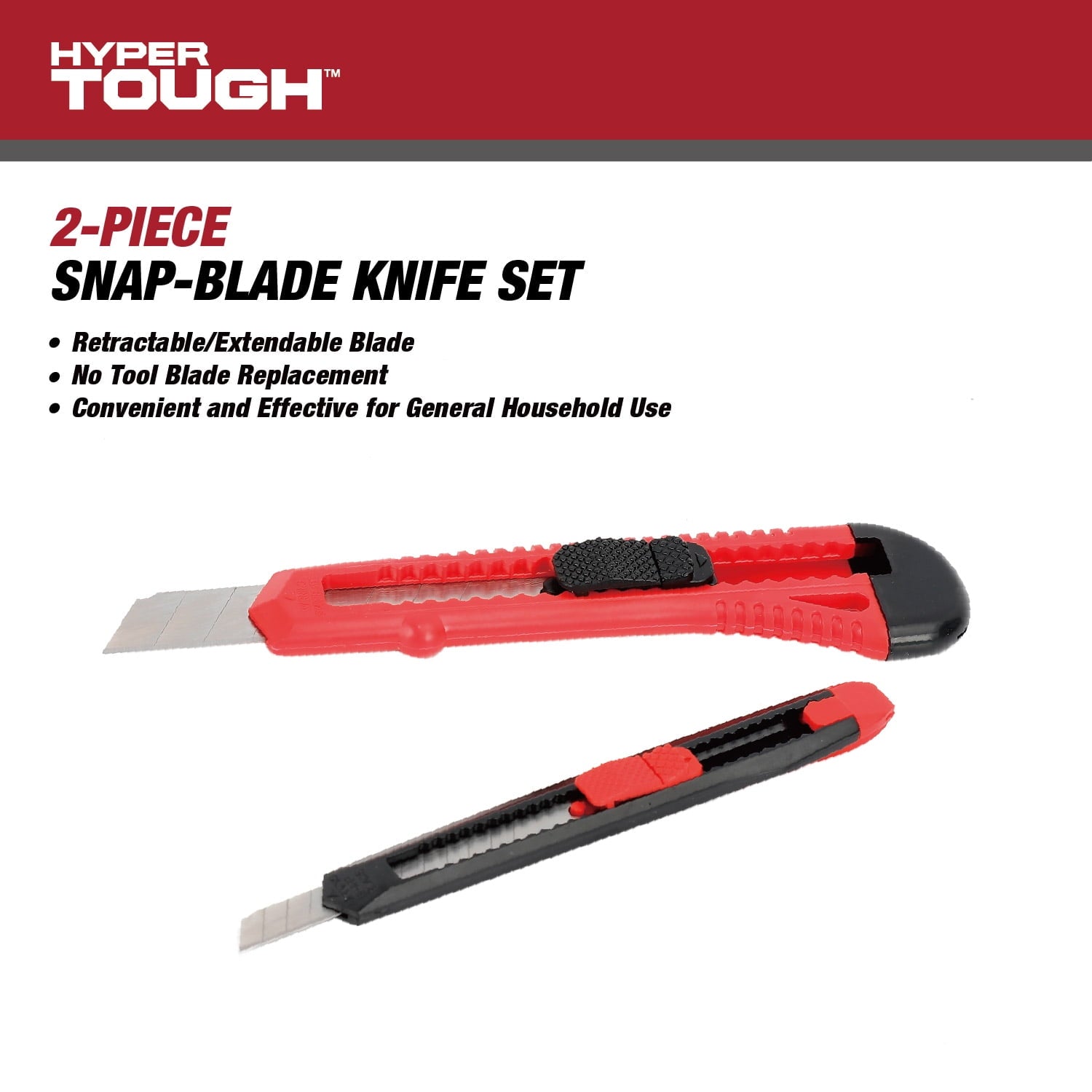 Hyper Tough 2-Piece 9mm and 18mm Snap-Blade Knife Set