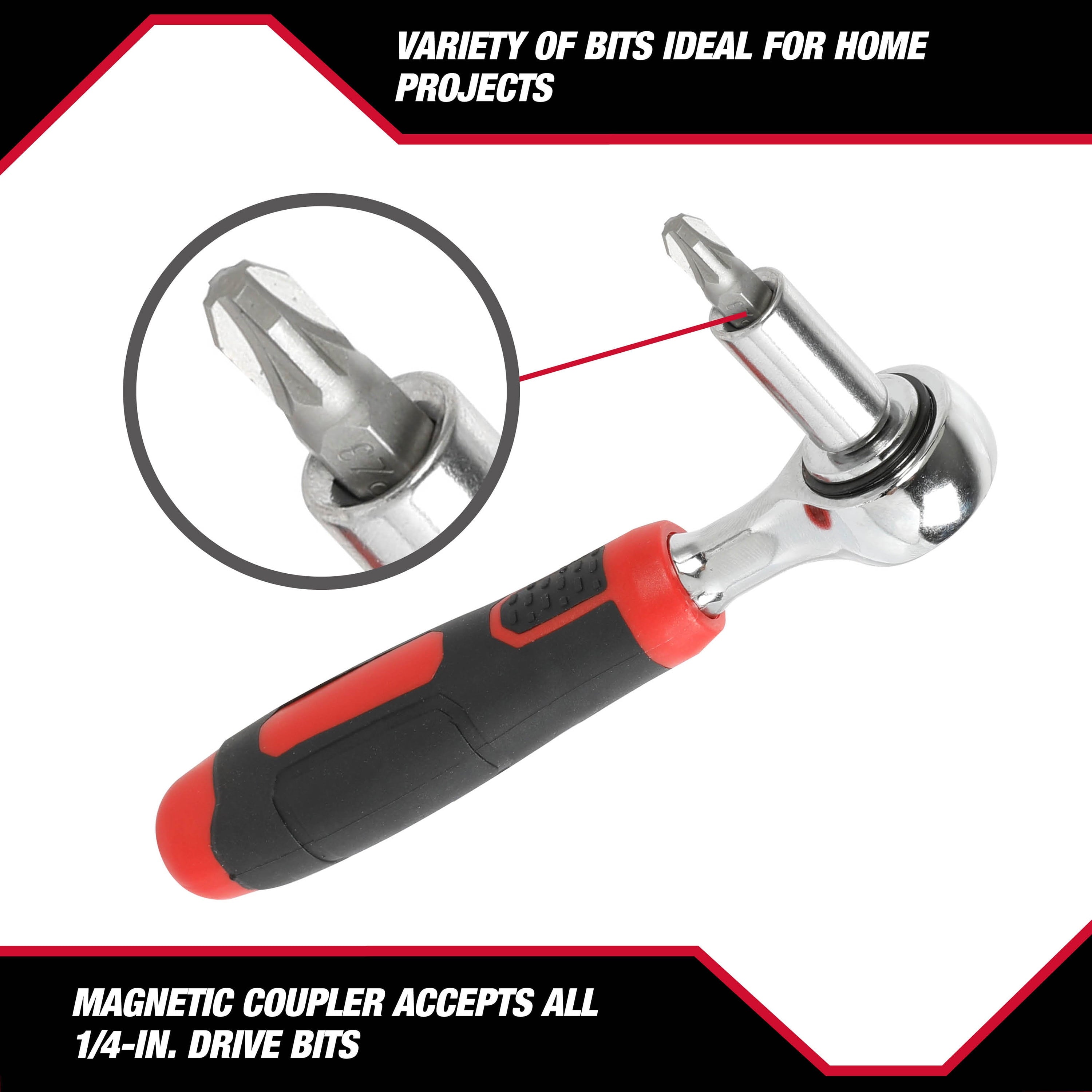 Hyper Tough 40-Piece Ratchet with Sockets and Bits in Click Fit Case