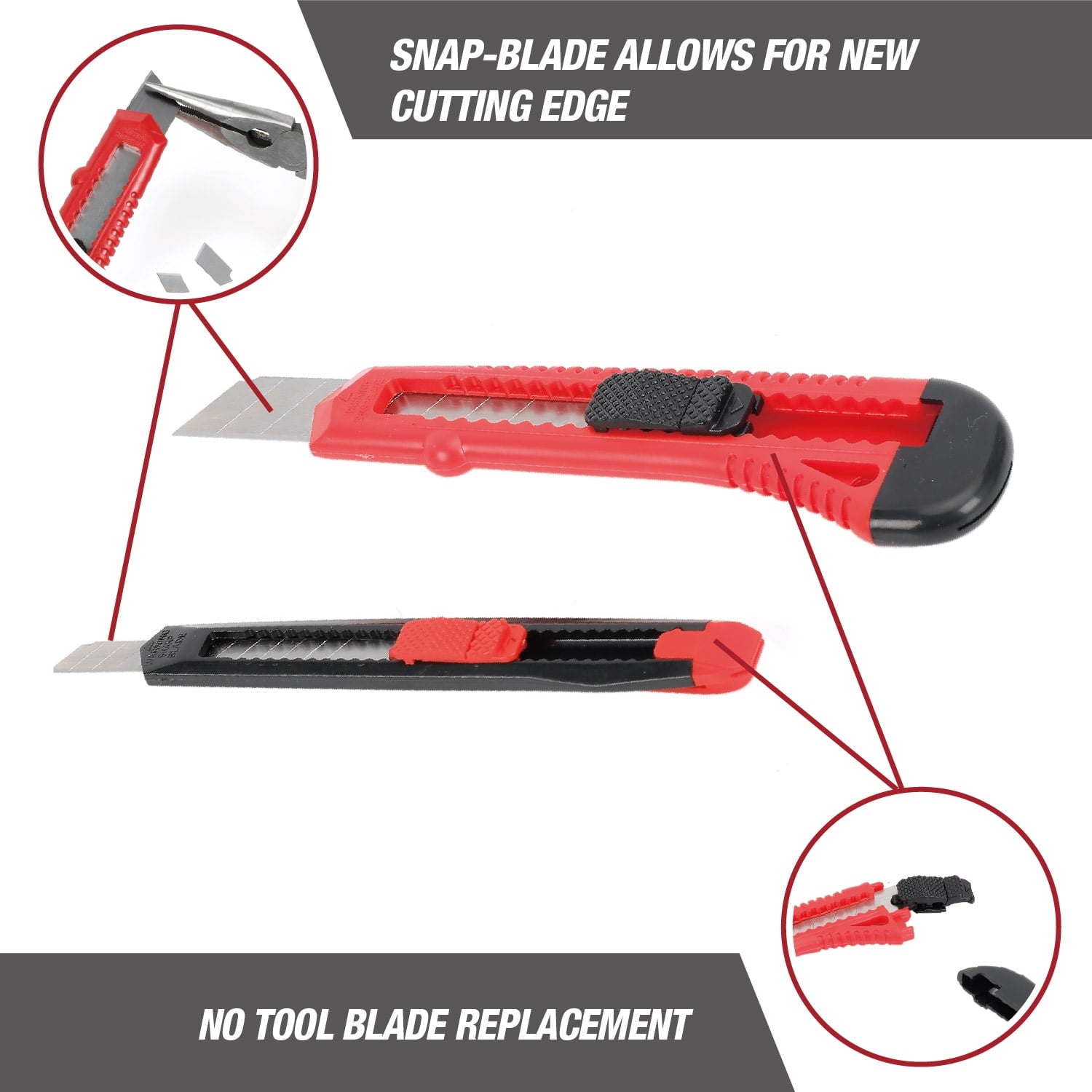 Hyper Tough 2-Piece 9mm and 18mm Snap-Blade Knife Set