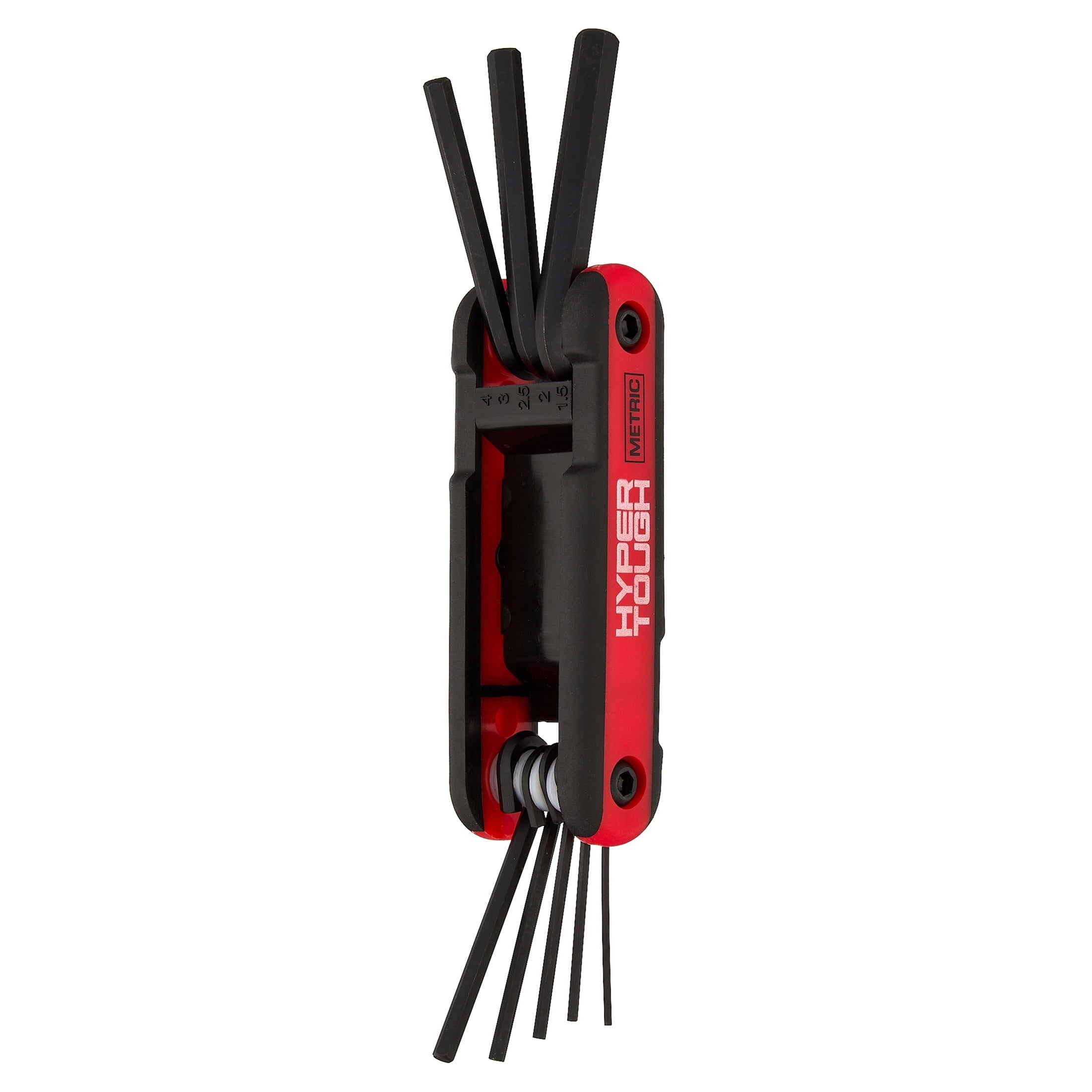 Hyper Tough Heavy-Duty Folding Metric Hex Key Set, 8 Pieces