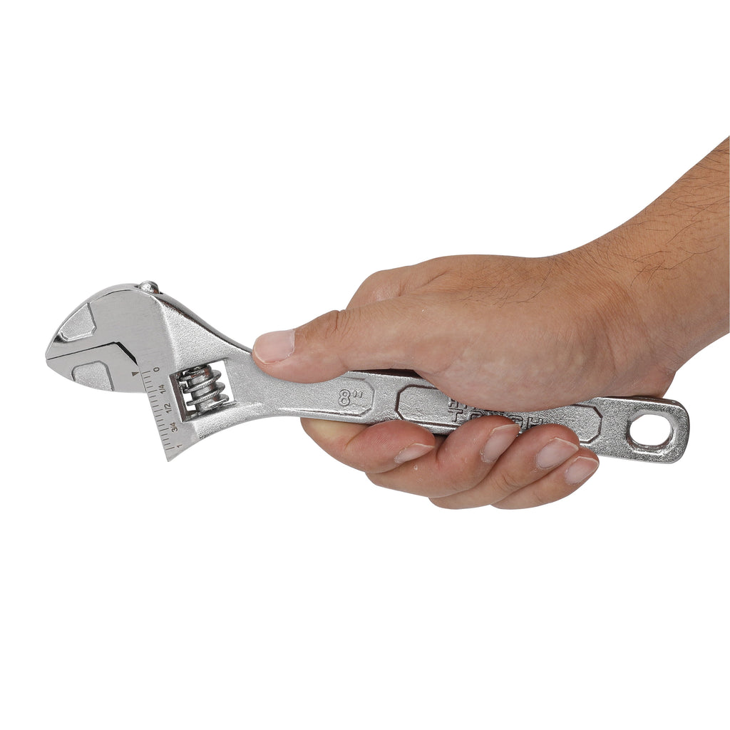 Hyper Tough 8-inch Adjustable Wrench, 1-1/4-inch Jaw Capacity