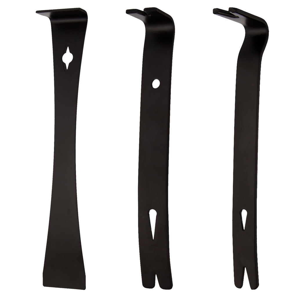 Hyper Tough 3-piece Pry Bar Set with Nail Pull, 5-1/2, 7-1/2, 9-1/2-inch