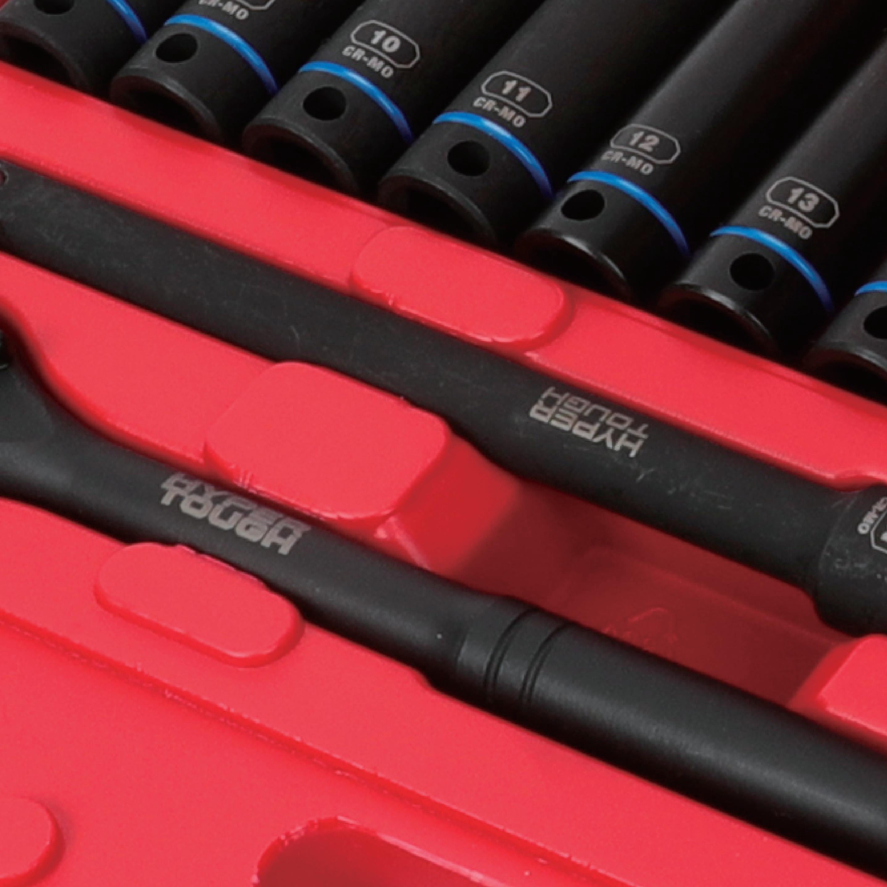 Hyper Tough 36-Piece 3/8-inch Drive Metric CRMO Impact Socket Set (mm)