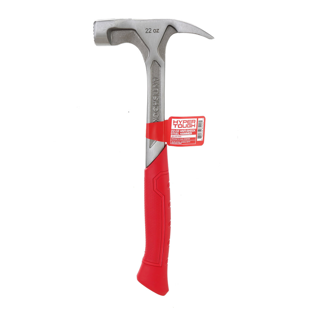Hyper Tough 22 oz Steel Rip Hammer with Ergonomic Handle