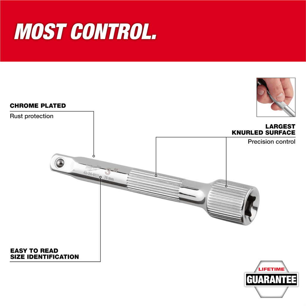 Milwaukee Tool 3/8 Drive 3 Extension