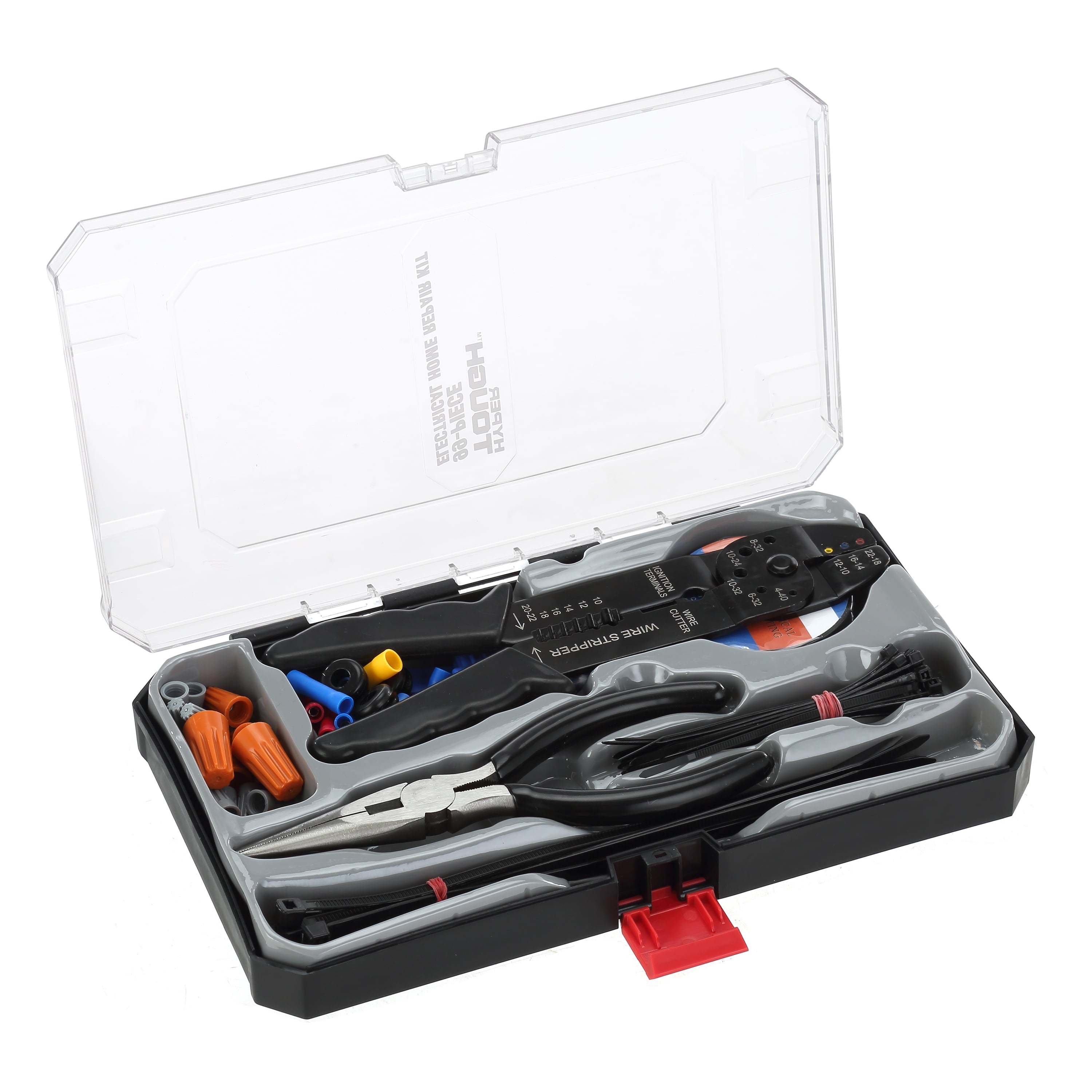 Hyper Tough 99 Piece Compact Electrical Home Repair Set Including Storage Case TD21801A, New, 1.36 lbs.