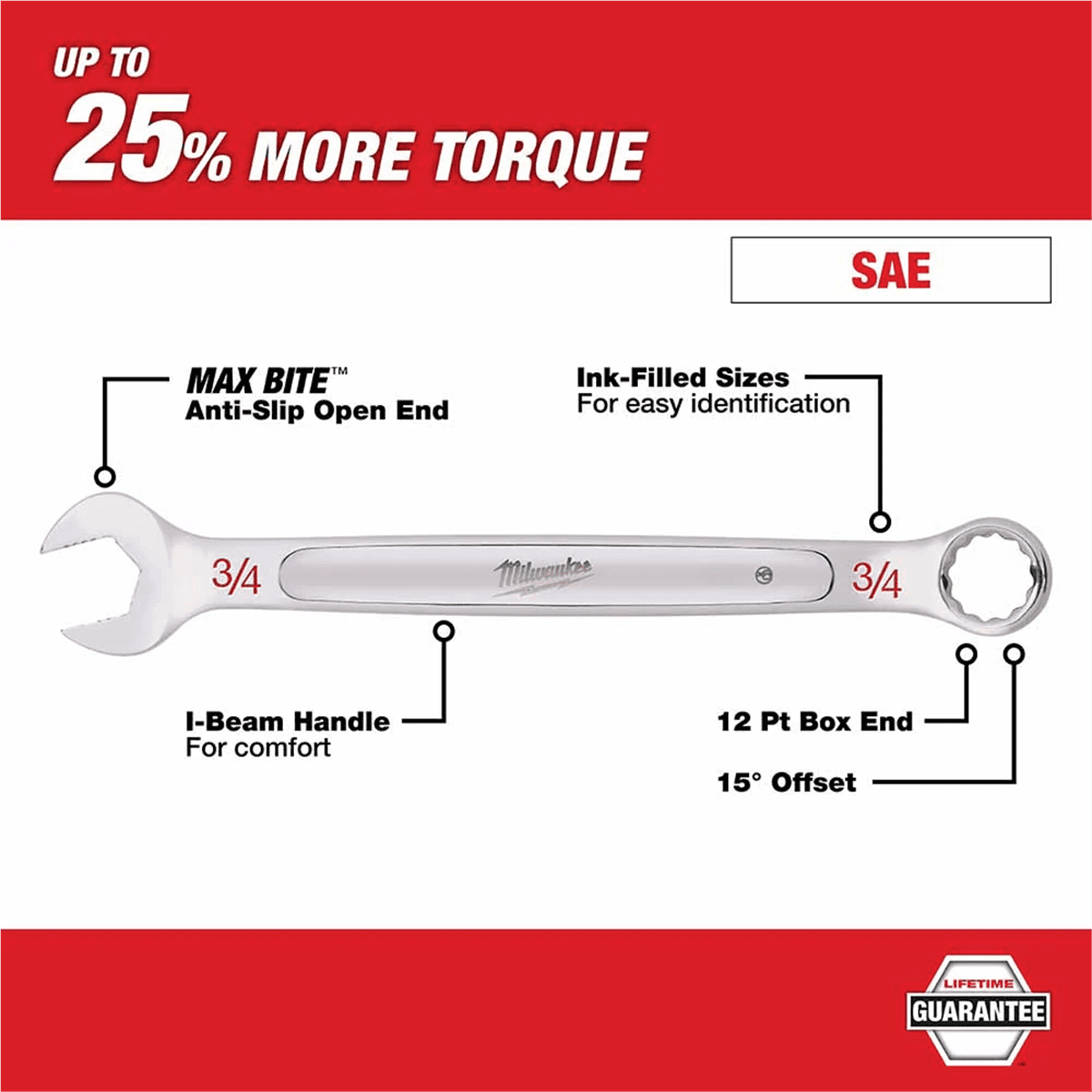 Milwaukee 45-96-9426 13/16 in. SAE Combination Wrench