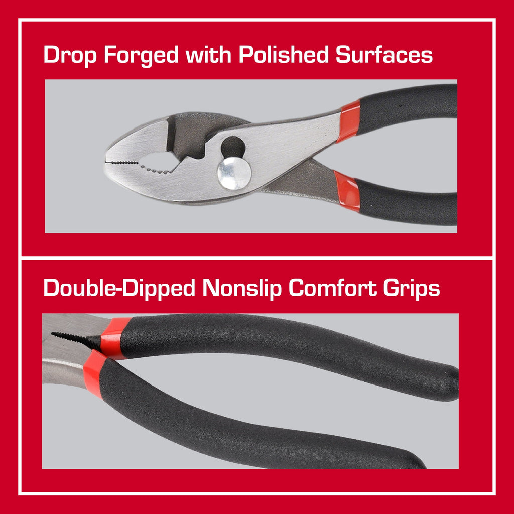 Hyper Tough 6-Piece Pliers Set with Non-Slip Grips