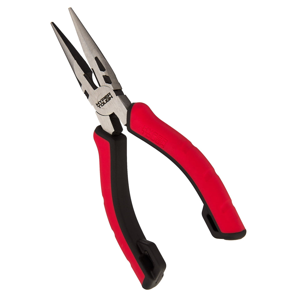 Hyper Tough 6-inch Long-Nose Pliers with Dual Material Comfort Grips