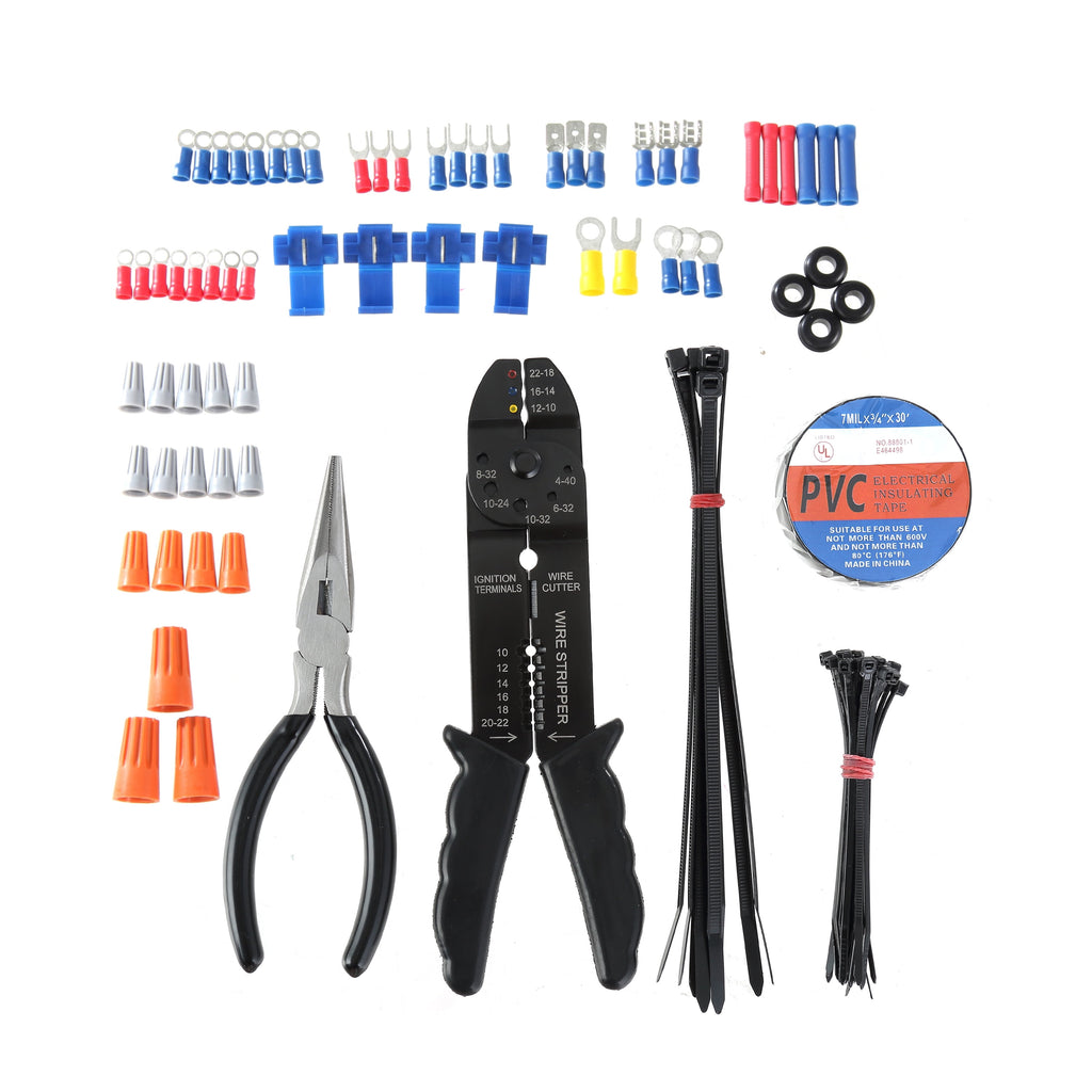 Hyper Tough 99 Piece Compact Electrical Home Repair Set Including Storage Case TD21801A, New, 1.36 lbs.