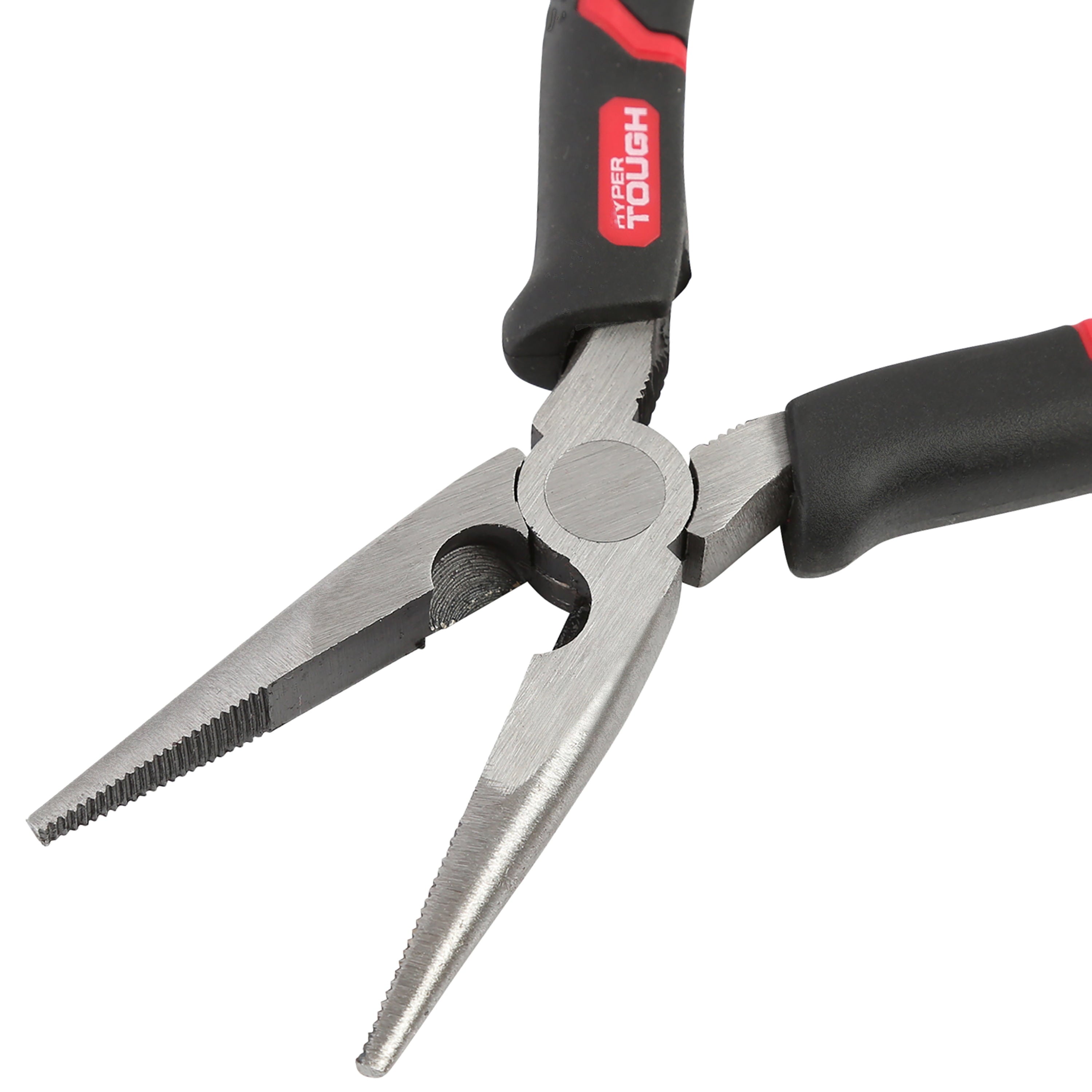 Hyper Tough 3-Piece Pliers Set with Ergonomic Soft Grip Handles, Diagonal Cutting Pliers, Slip Joint Pliers and Long Nose Plier set