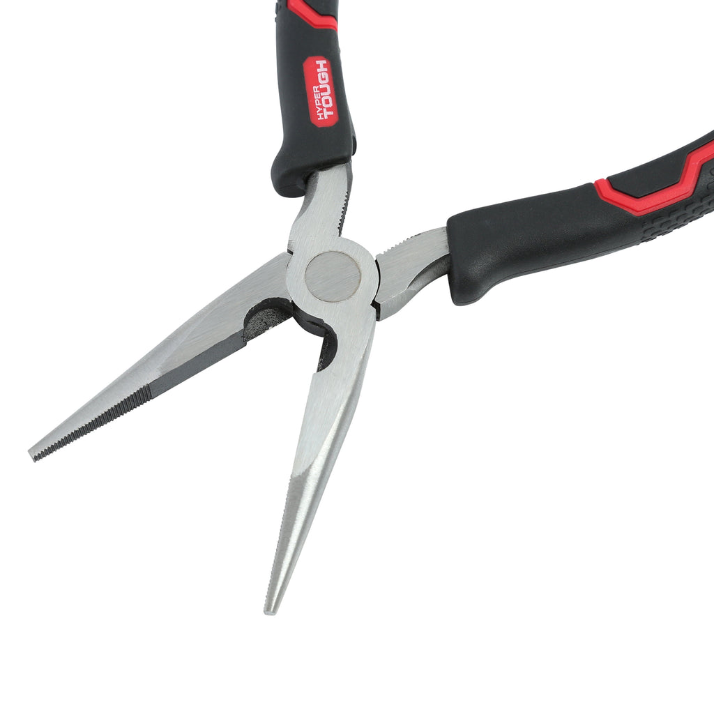 Hyper Tough 8-inch Long Nose Pliers with Ergonomic Comfort Grips, 5170V