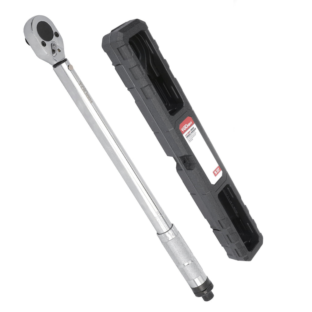 Hyper Tough Heavy Duty 1/2-inch Torque Wrench with Storage Case, 30-150 ft-lbs