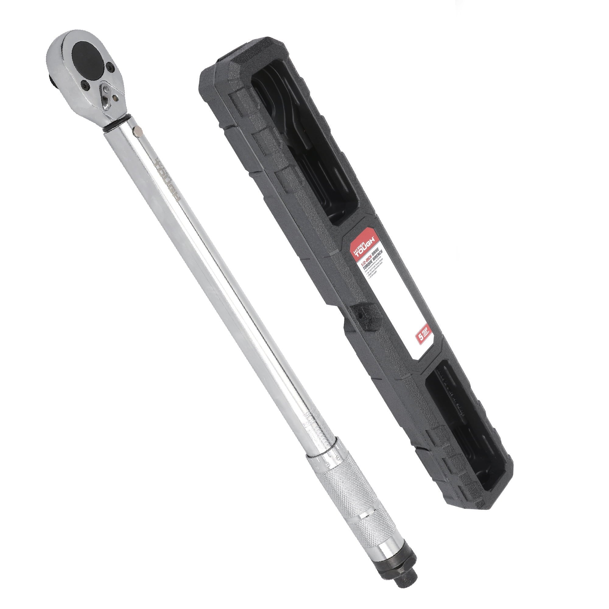 Hyper Tough Heavy Duty 1/2-inch Torque Wrench with Storage Case, 30-150 ft-lbs