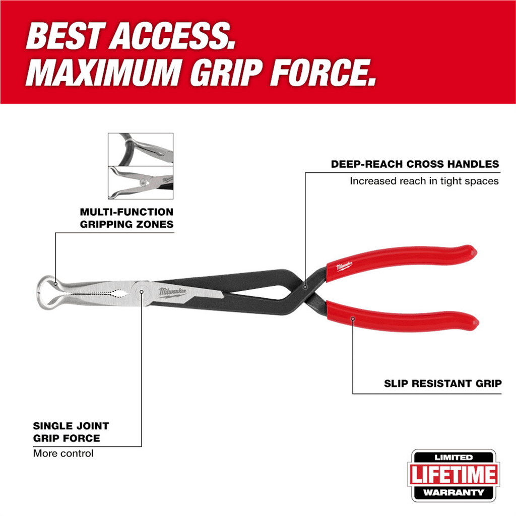 Milwaukee Tool 13 Long Reach Hose Grip Pliers -1/2