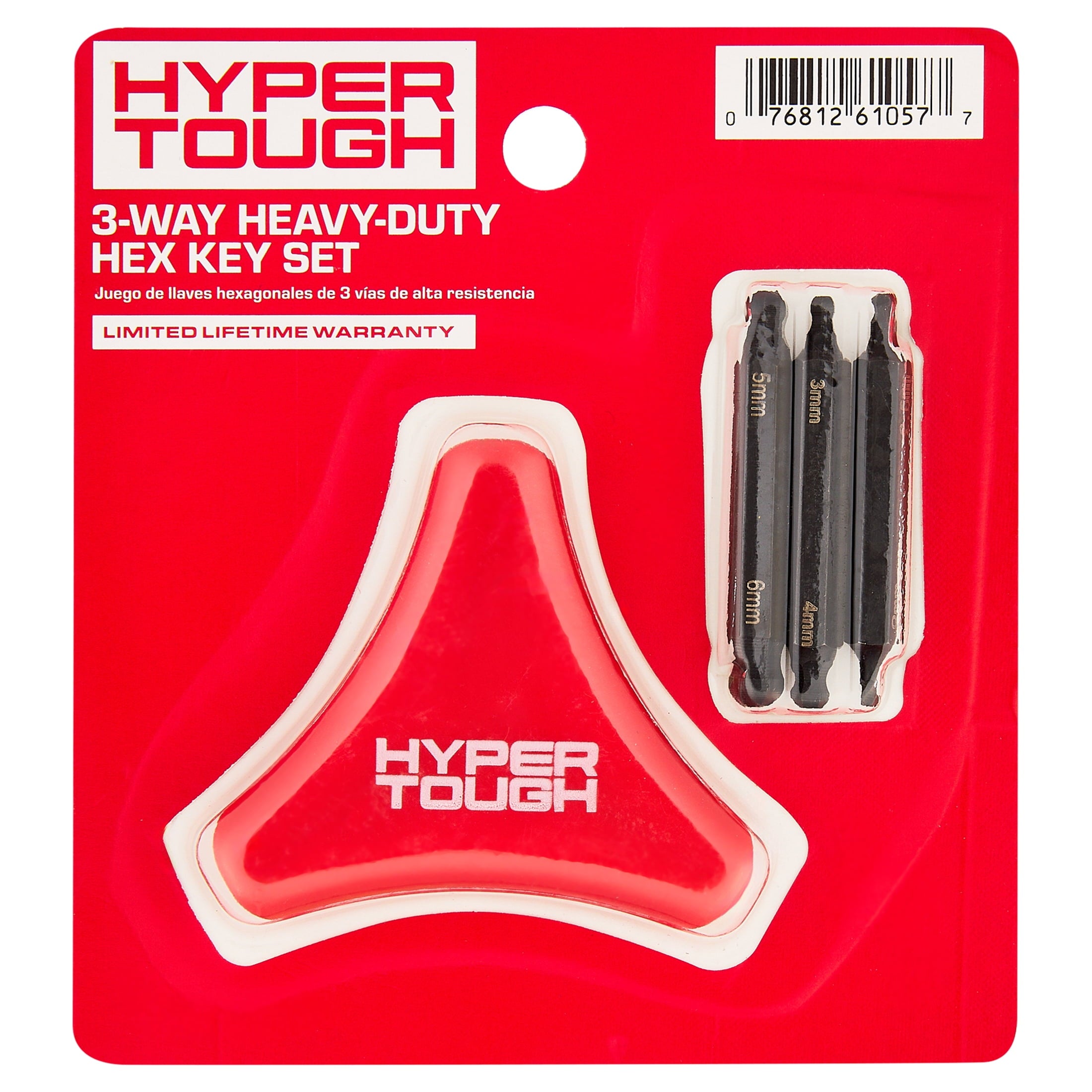 Hyper Tough 3-Way Heavy-Duty Hex Key Set, 4 Pieces