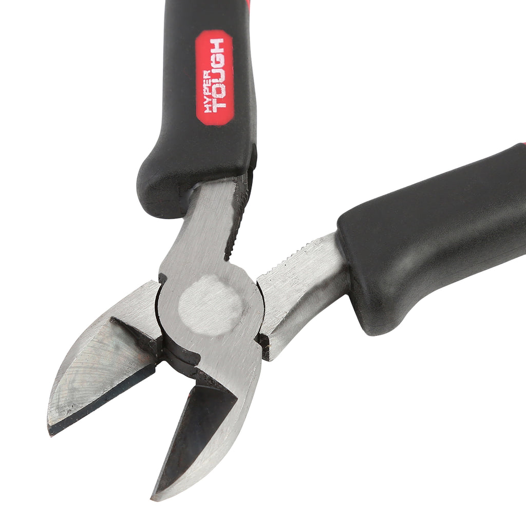 Hyper Tough 3-Piece Pliers Set with Ergonomic Soft Grip Handles, Diagonal Cutting Pliers, Slip Joint Pliers and Long Nose Plier set