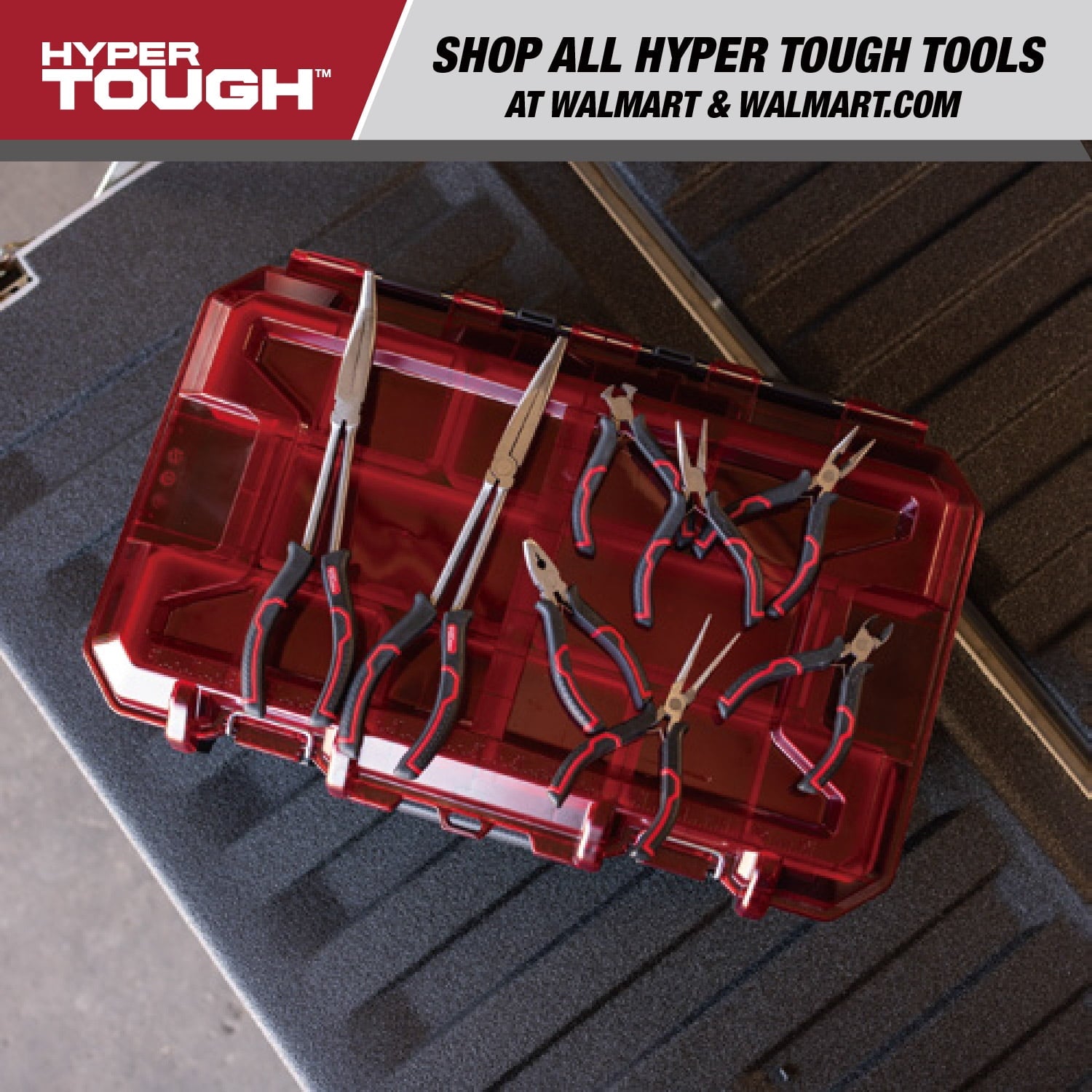 Hyper Tough 6-Piece Mini Pliers Set with Ergonomic Soft Grip Handles