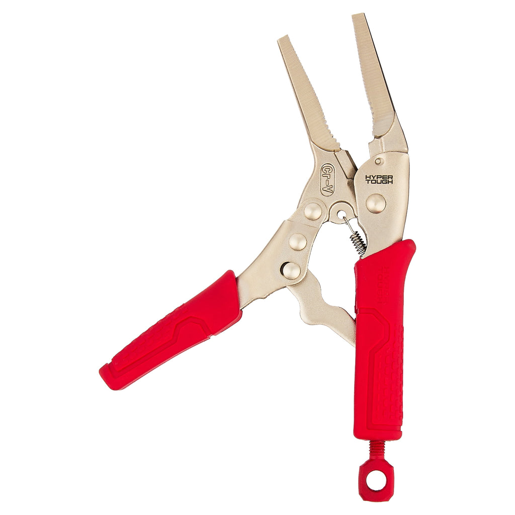 Hyper Tough 6-inch Long-Nose Locking Pliers with Triggerless Release