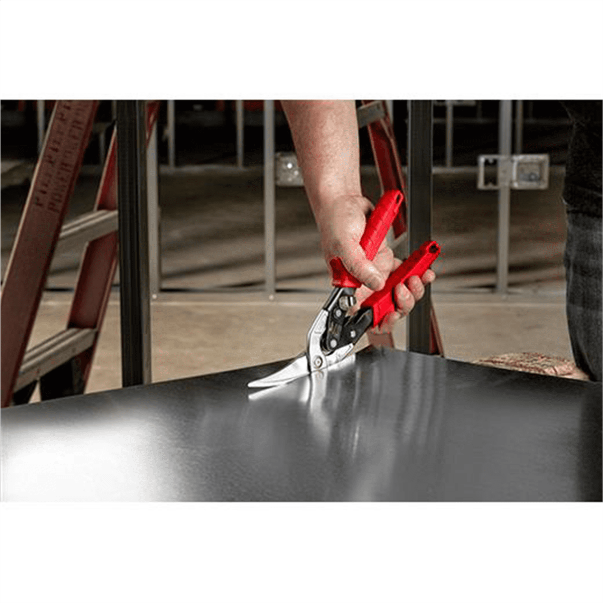 Milwaukee Tool Long Cut Offset Left Aviation Snips