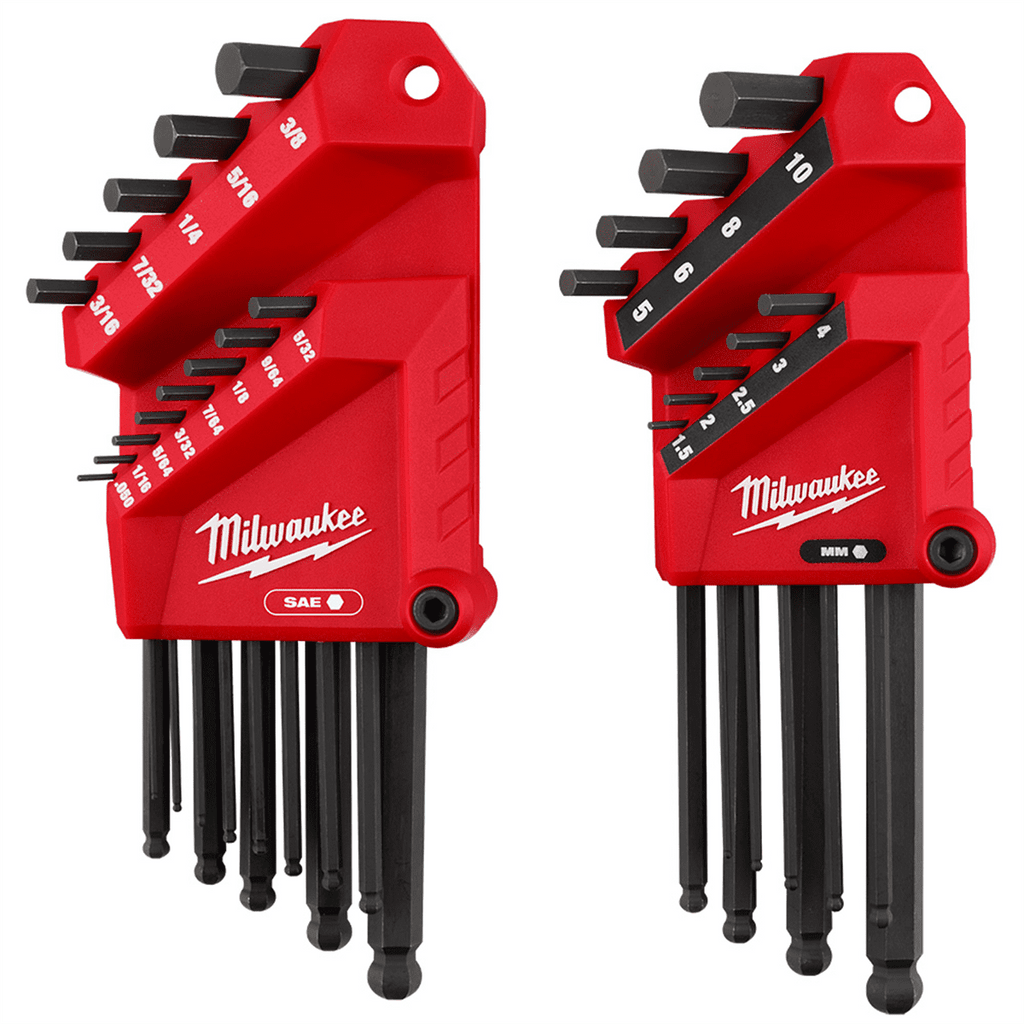 Milwaukee Tool 22-Key Ball End L-Style Hex Key Set - SAE/Metric