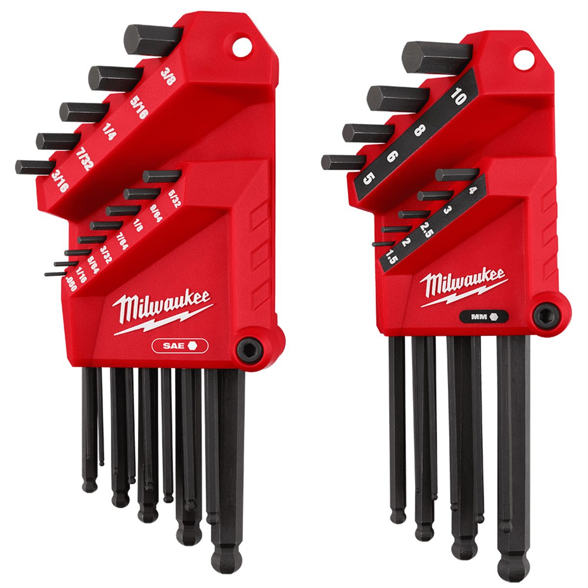 Milwaukee Tool 22-Key Ball End L-Style Hex Key Set - SAE/Metric