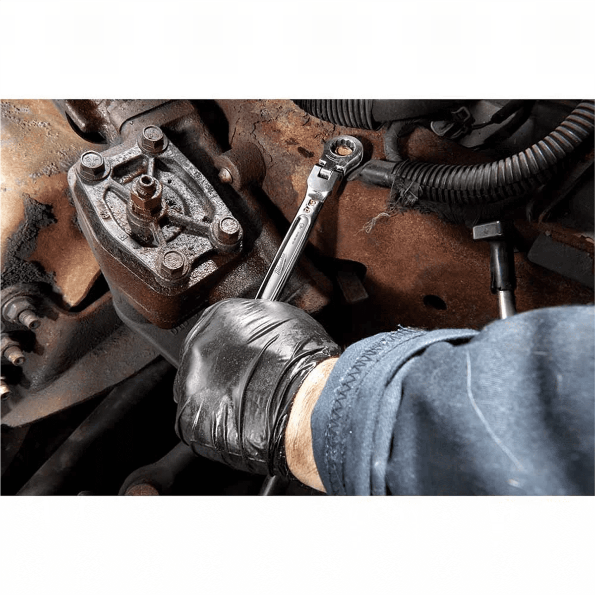 Milwaukee Tool 3/8 Flex Head Ratcheting Combination Wrench