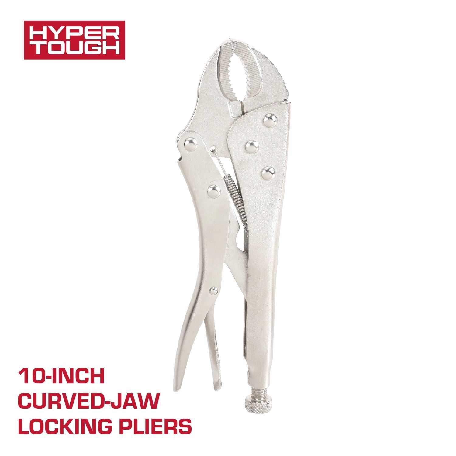 Hyper Tough 10-Inch Chrome Plated Curved Jaw Locking Pliers
