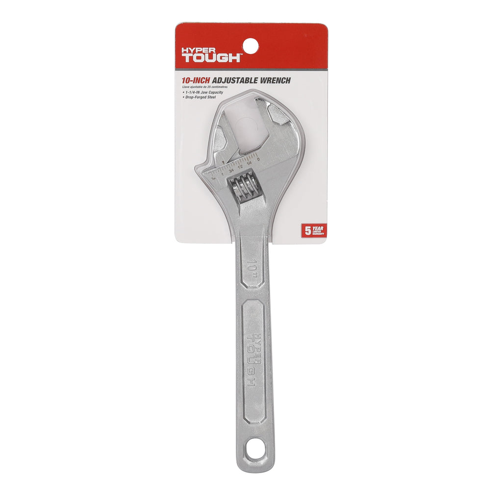 Hyper Tough 10-inch Adjustable Wrench, 1-1/2-inch Jaw Capacity