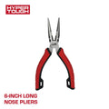 Hyper Tough 6-inch Long-Nose Pliers with Dual Material Comfort Grips