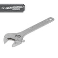 Hyper Tough 12-inch Adjustable Wrench, 1-3/4-inch Jaw Capacity