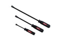 Hyper Tough Handled Steel Pry Bar Set with Metal Striking Caps, 3 Pieces