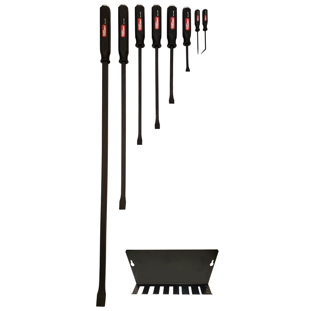 Hyper Tough 8-Piece Handle Pry Bar Set with Metal Striking Cap