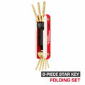 Hyper Tough Heavy-Duty Folding Star Hex Key Set, 8 Pieces