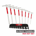 Hyper Tough Heavy-Duty T-Handle Hex Key Set, 8 Pieces