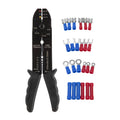 Hyper Tough Wire Stripper / Crimper and 25 Piece Terminal Set TD21802B, New, 8 oz
